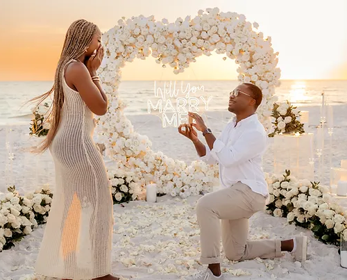 lux marriage sign Marriage Proposal Rentals, heart arch rentals Bay Area